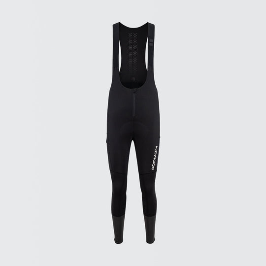 All-Round Windproof Cargo Thermal Bib Tights - Black