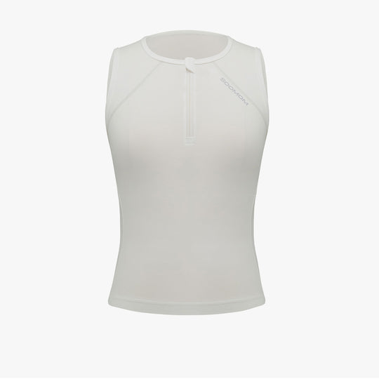 Women's Sleeveless Base Aero Vest - White Drift