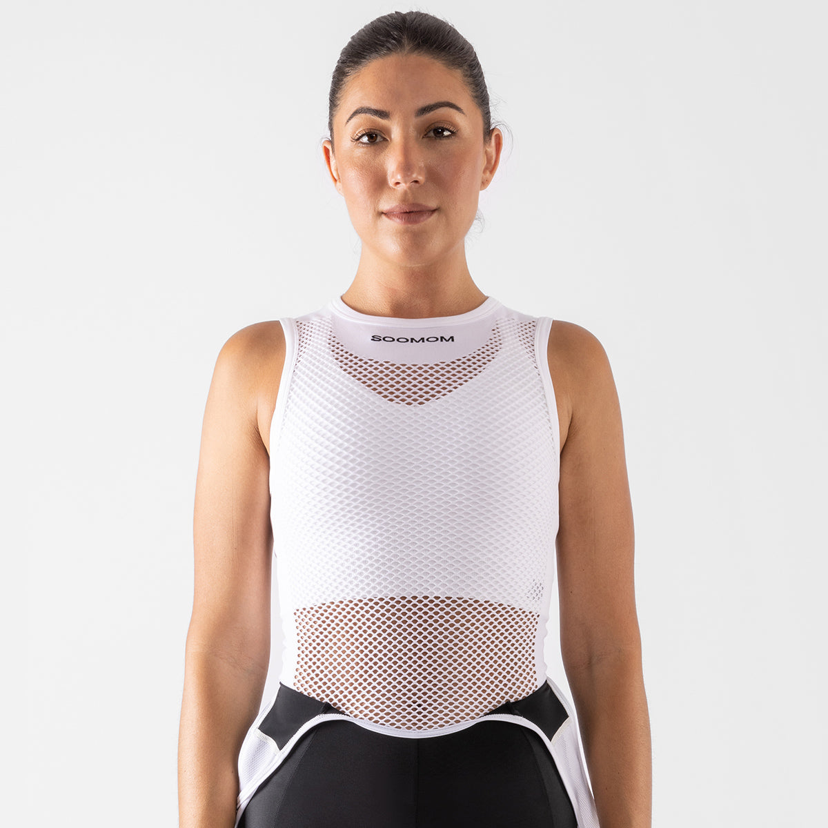 All-Round Mesh Singlet Base Layer - White– SOOMOM | Cycling Apparel