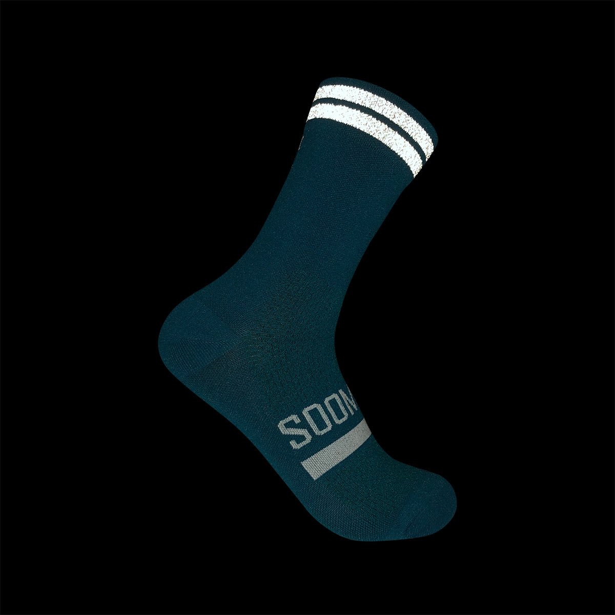Reflective Chic Logo Cycling Socks - Teal Blue