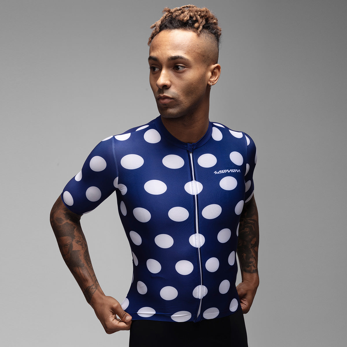 Polka dot on sale cycling jersey