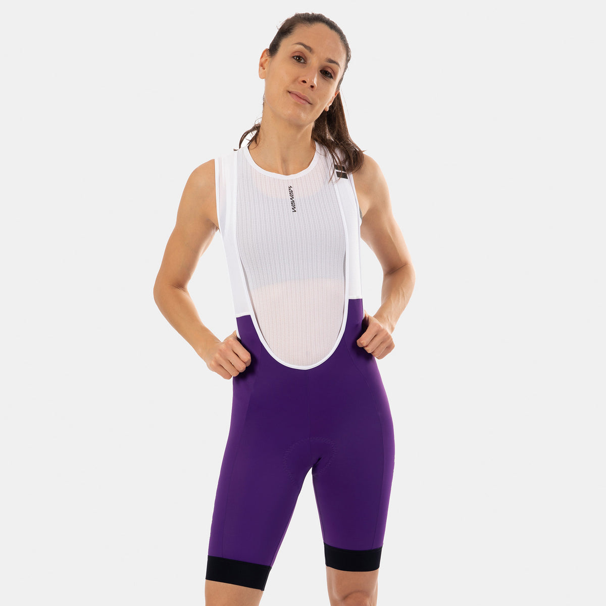 Women's Base Classic Bib Shorts -Purple– SOOMOM