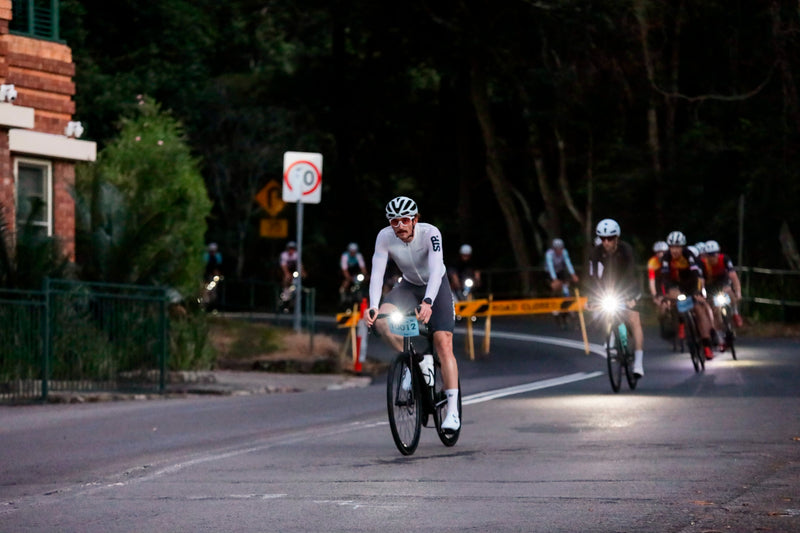 Tommy Egan racing at night