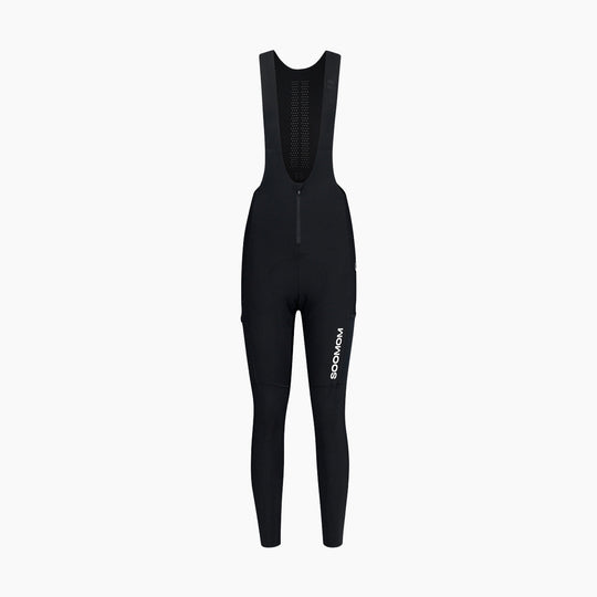 Women's All-Round Windproof Utility Thermal Bib Tights - Black
