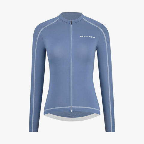Women's Base LS Jersey - Powder Blue SOOMOM | Cycling Apparel