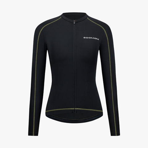 Women's Base LS Jersey - Black SOOMOM | Cycling Apparel