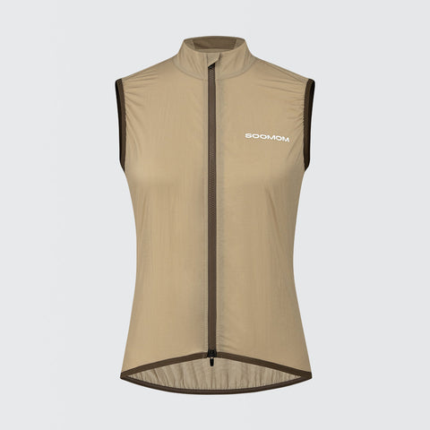 Women's Base Wind Gilet - Clay SOOMOM | Cycling Apparel