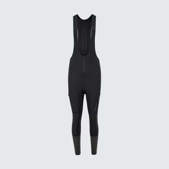 Women's All-Around Windproof Thermal Bib Tights - Black