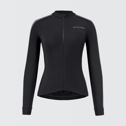 Women's Base LS Thermal Jersey - Black SOOMOM | Cycling Apparel