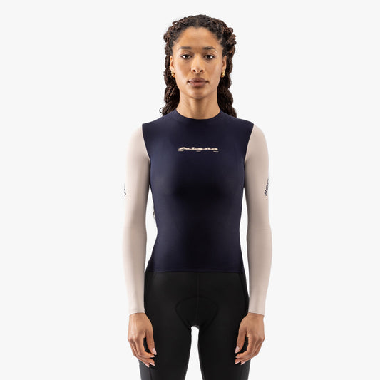 Women's Race LS Thermal Jersey - Navy — alternate view
