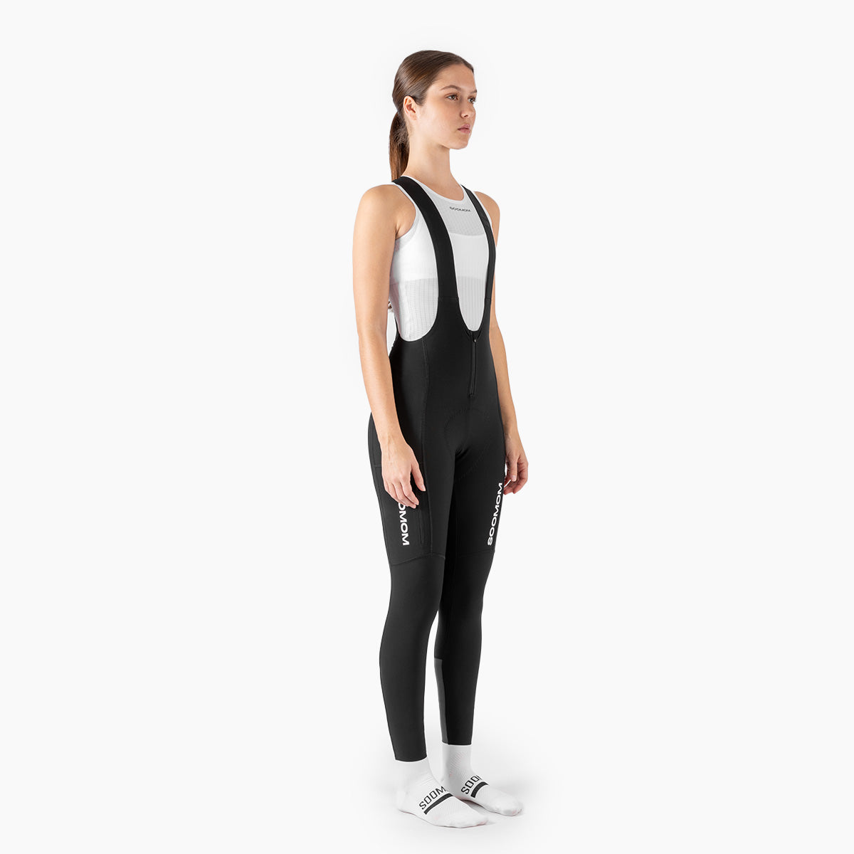 Women's All-Round Windproof Utility Thermal Bib Tights - Black