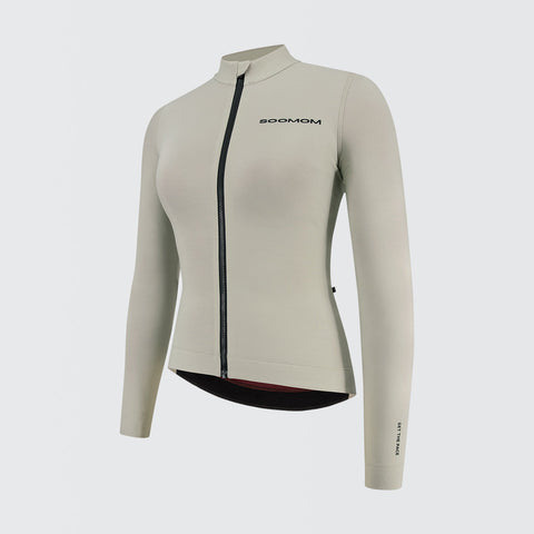 Women's All-Round LS Thermal Jersey - Taupe SOOMOM | Cycling Apparel