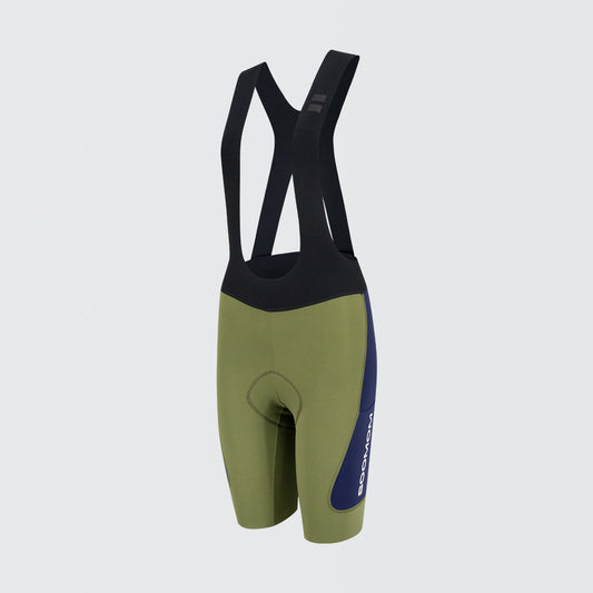 Women's All-Round Cargo Bib Shorts - Olive — alternate view