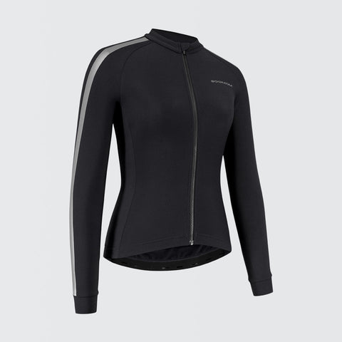 Women's Base LS Thermal Jersey - Black SOOMOM | Cycling Apparel