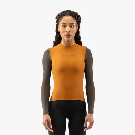 Women's Race LS Thermal Jersey - Brown — alternate view