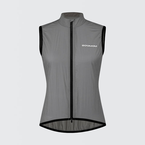 Women's Base Wind Gilet - Steel SOOMOM | Cycling Apparel