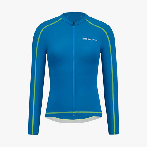 Women's Base LS Jersey - Blue Horizon SOOMOM | Cycling Apparel
