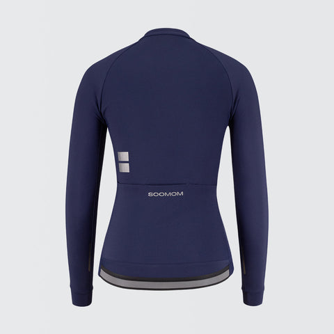 Women's  Base LS Thermal Jersey - Navy SOOMOM | Cycling Apparel