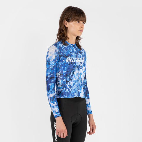 Women's All-Round Meltwave LS Jersey -  Iceberg Blue SOOMOM | Cycling Apparel