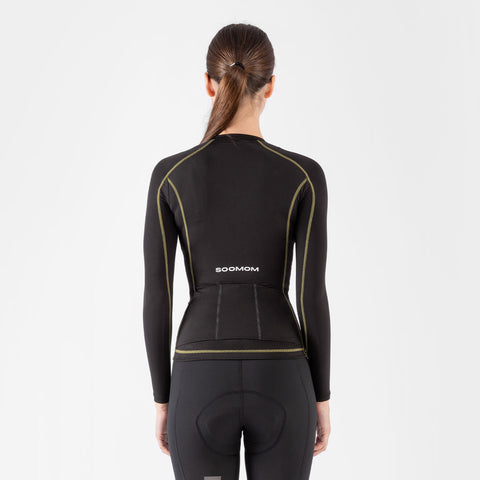 Women's Base LS Jersey - Black SOOMOM | Cycling Apparel