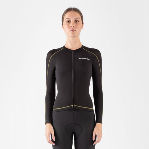 Women's Base LS Jersey - Black SOOMOM | Cycling Apparel