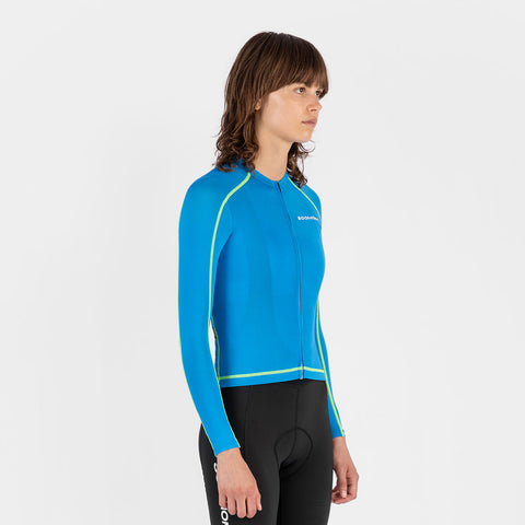 Women's Base LS Jersey - Blue Horizon SOOMOM | Cycling Apparel