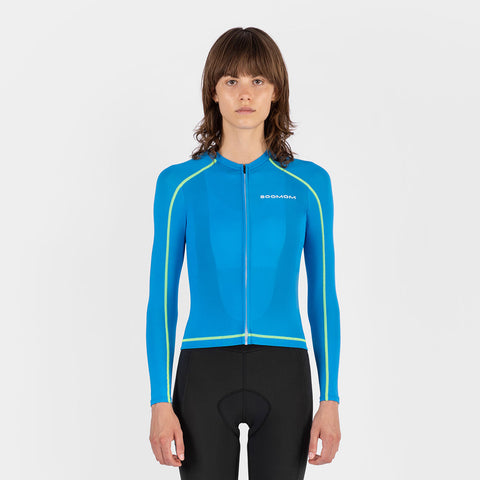 Women's Base LS Jersey - Blue Horizon SOOMOM | Cycling Apparel