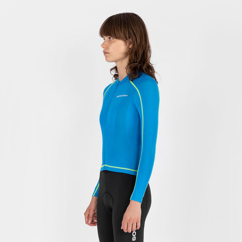 Women's Base LS Jersey - Blue Horizon SOOMOM | Cycling Apparel