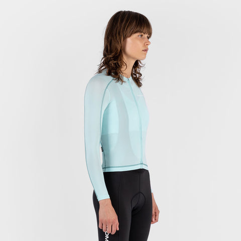 Women's Base LS Jersey - Glacier Blue SOOMOM | Cycling Apparel