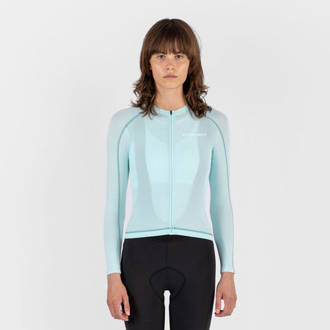 Women's Base LS Jersey - Glacier Blue SOOMOM | Cycling Apparel