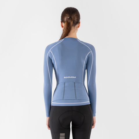 Women's Base LS Jersey - Powder Blue SOOMOM | Cycling Apparel