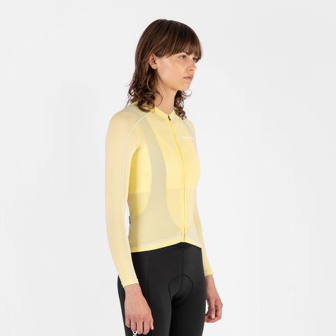 Women's Base LS Jersey - Vanilla Haze SOOMOM | Cycling Apparel