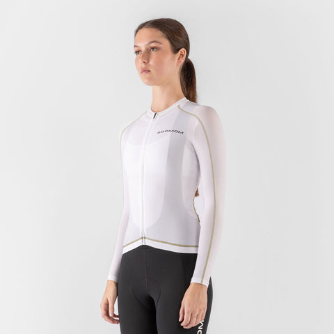 Women's Base LS Jersey - White SOOMOM | Cycling Apparel