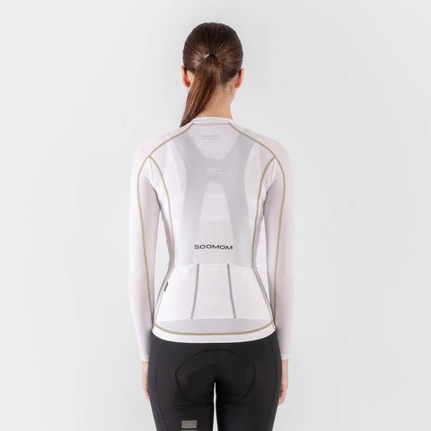 Women's Base LS Jersey - White SOOMOM | Cycling Apparel