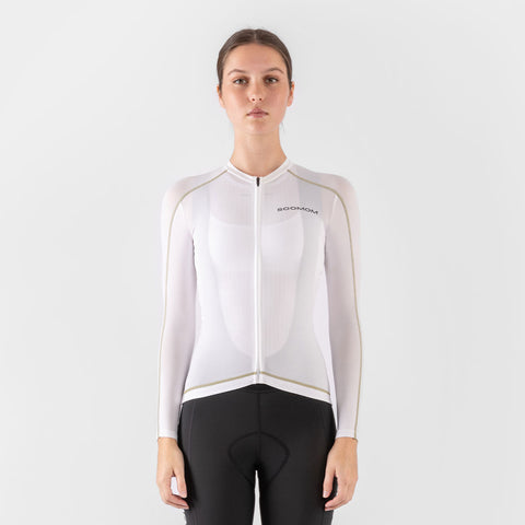 Women's Base LS Jersey - White SOOMOM | Cycling Apparel