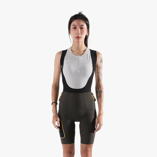 Women's Escape Trail Utility Bib Shorts - Forest — alternate view