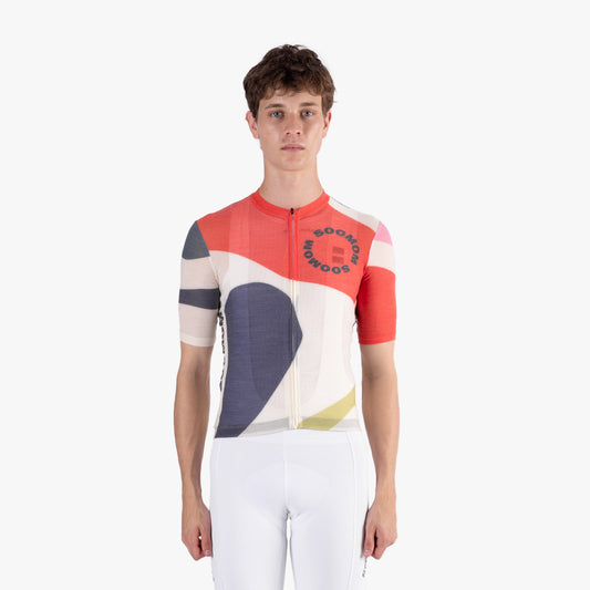 Soomom x Spin Spin Art Series Merino Jersey - Paceline — alternate view