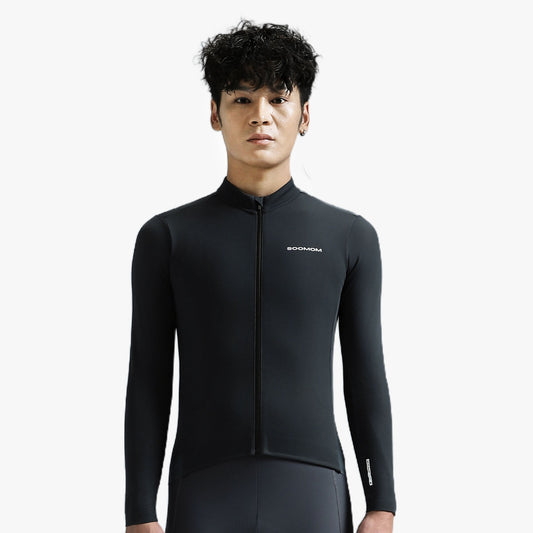 Base LS Thermal Fleece Jersey - Black — alternate view