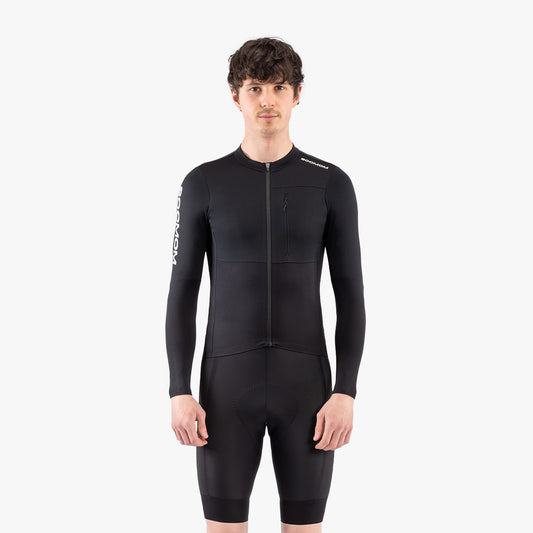 Race Windproof LS Jersey - Black — alternate view