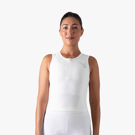 Women's Sleeveless Base Aero Vest - White Drift — alternate view