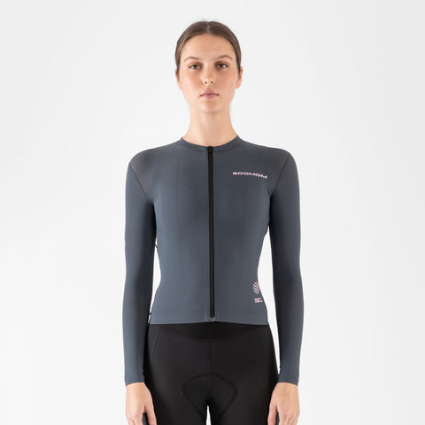 Women's All-Round LS Jersey - City Grey SOOMOM | Cycling Apparel