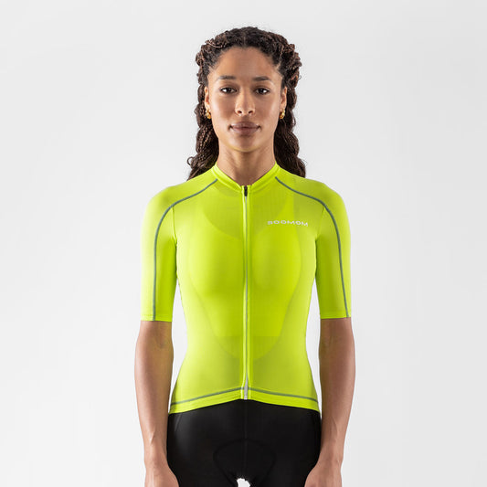 Women's Base Jersey - Lime — alternate view