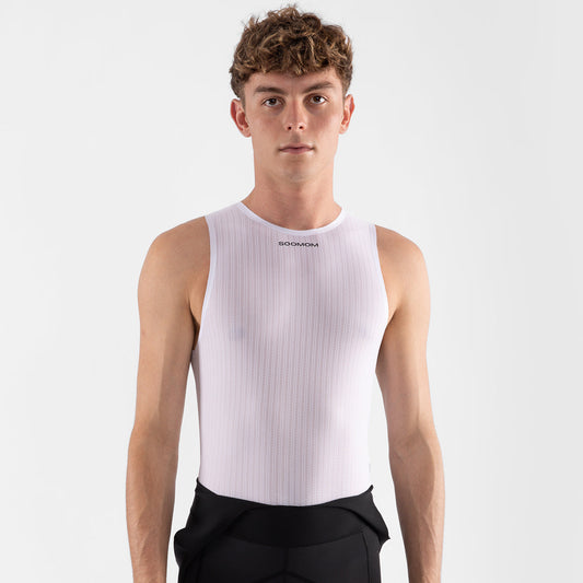 All-Around Lightweight Singlet Base Layer - White — alternate view
