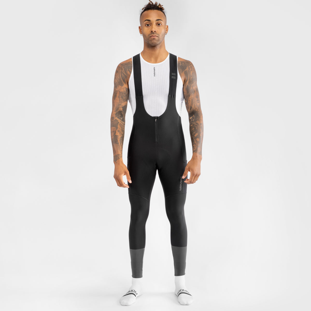All-Around Windproof Thermal Bib Tights - Black