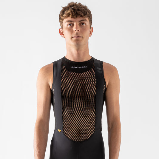 All-Round Mesh Singlet Base Layer - Black — alternate view