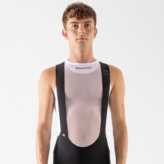 All-Round Mesh Singlet Base Layer - White — alternate view