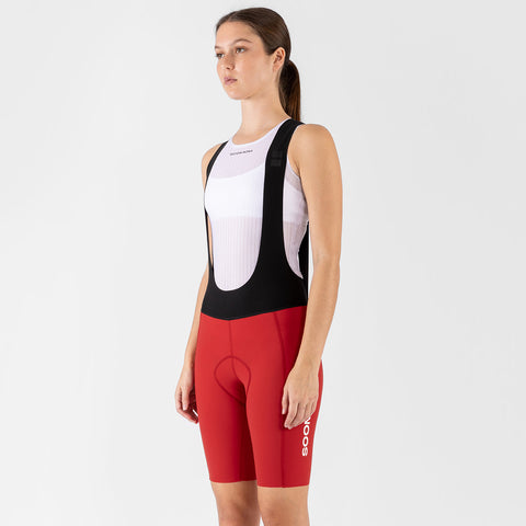 Women's All-Round Lightweight Bib Short - Ruby SOOMOM | Cycling Apparel