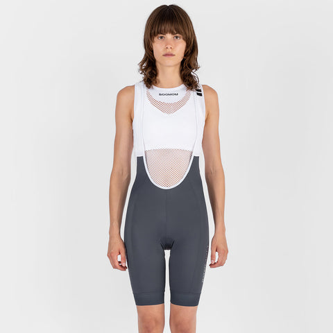 Women’s Base Classic Bib Shorts - Graphite SOOMOM | Cycling Apparel