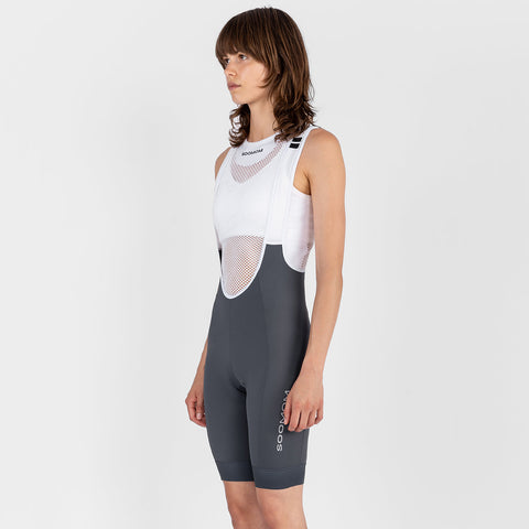 Women’s Base Classic Bib Shorts - Graphite SOOMOM | Cycling Apparel