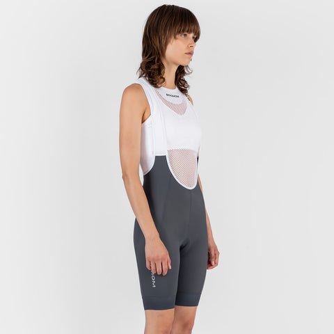 Women’s Base Classic Bib Shorts - Graphite SOOMOM | Cycling Apparel